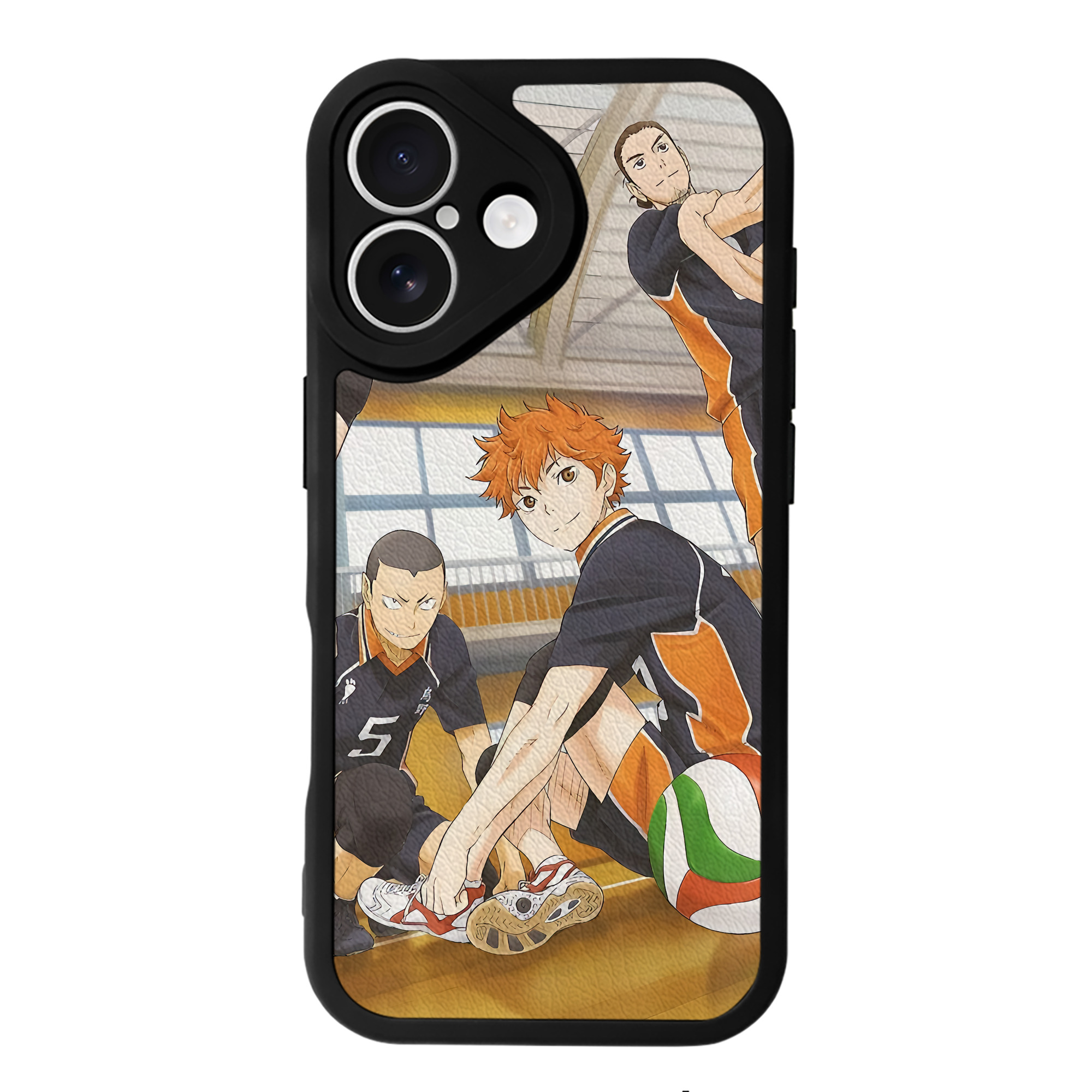 （画像用） ハイキュー!! Haikyu!! 【iPhone 16シリーズ対応】シリコンスマホケース（レザー調） 材質：シリコン